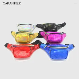 Waist Bags CARANFIER Unisex Handy 10" Belt Climbing Hiking Sport Bum Bag Fanny Pack Zip Pouch Reflect Light Laser 2024 Packs