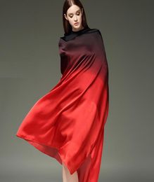 Oversizes BlackRed Shadow Silk Satin Women039s Silkworm Fine Large Size Scarf Shawl New Fashion Shawl Sunscreen Scarves 1228011214759