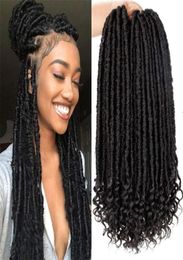 Crochet Faux Locs Hair 20 Inch Synthetic Goddess Locks Dreadlocks Hair Extensions Ombre Passion Braiding6340415