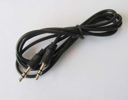 whole 500pcslot Black 35mm AUX Audio Cables Male to Male Stereo Car Extension 1m Audio Cable for MP3 Cell Phones3379695