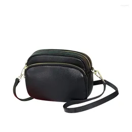 Shoulder Bags Cowhide Mini Bag 2024 Two Straps Genuine Leather Women Messenger Small Mobile Phone Coin Purse