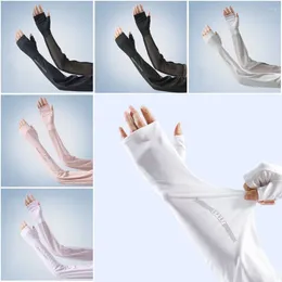 Knee Pads Sun Protection Ice Sleeve Fashion Loose Mesh Arm Sleeves Cycling Anti-UV Long Gloves