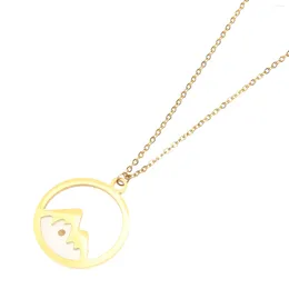 Pendant Necklaces Mustard Seed Gift Faith For Women Gifts Trend Mountain Jewelry Stainless Steel Miss