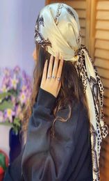 Sarongs Design 90cm Satin Silk Square Scarf for Ladies Women Headb Scarves Headwraps Hijab Muslim Headband Bandana Turban Foulard 5130417