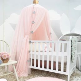 Mosquito Net Hanging Tent Star Decoration Baby Bed Crib Canopy Tulle Curtains for Bedroom Play House Tent for Children Kids Room 240422