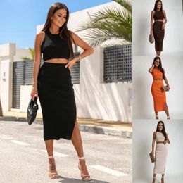 Work Dresses 2024 Arrival Selling Women's Undershirt Bustier Skirt Elegant Two-piece Set Clothes Halfter Dress Evening Prom