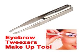 Make Up Led Light Hair Eyebrow Tweezers Eyelash Face hair Removal Remove Stainless Steel Eyebrow Tweezers Tools 3034663