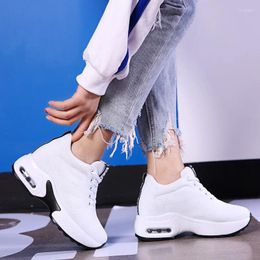 Casual Shoes Hight Increase 9Cm Sport Women Air Cushion Breathable Mesh Outdoor Running Gym Trainers Wedge Sneakers Walking