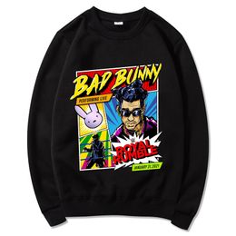 Designer Bad Bunny Mens Sweatshirts Womens Hoodies Men Fashion Sweatshirt Letter Print Pullovers Autumn Winter Hoodie Casual Tops fashionable coat