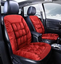 Warm Soft Velvet Plush Fabric Auto Seat Cushion Auto Seat Protector Chair Mat Pad Universal Jeep SUV Sedan Seat Cover 1pc278C4919040
