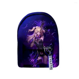 Backpack Hip Hop Genshin Impact School Bags Boys Girls Travel 3D Print Oxford Waterproof Key Chain Notebook Shoulder Backpacks