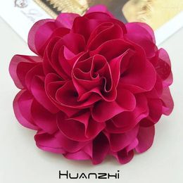 Brooches 13cm Multi -layer Exaggerated Flower Brooch For Women Men Unisex Unique Suit Coat Sweater French Metal Pin Host Bust 2024
