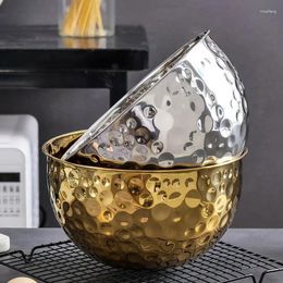 Plates Stainless Steel Fruit Bowl Salad Plate Egg Pot Thickened Baking Mixing Cooking Creative Decoration Bar KTV