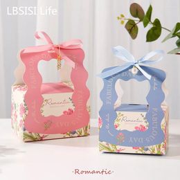 Gift Wrap LBSISI Life-Candy Paper Boxes With Ribbon Storage Chocolate Baby Shower Birthday Marry Kids Party