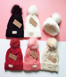 6 Colors Winter Women Knitted Caps With Inner Fine Hair Warm And Soft Beanies Brand Crochet Hats 140g Tag7236353