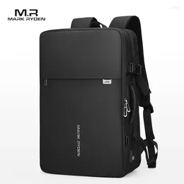 Backpack Mark Ryden Man Fit 17 Inch Laptop USB Charging Multi-layer Space Travel Bag Business Male Anti-Theft Mochila