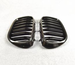 Pair 2 Colours Carbon Pattern Front Kidney Grill Grille For B MW 7 Series G11 G12 ABS Material Mesh Grilles 201620195318562