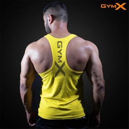 Men Bodybuilding Tight Cotton Tank Tops Summer Jogger Workout Sleeveless shirt Man Sling Vest Male Gyms Fitness Brand Clothing 240430