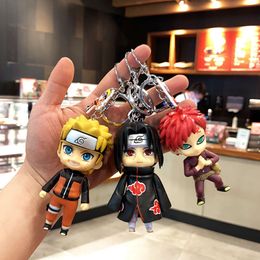Tecknad Naruto Figurine Keychain, Uchiha Itachi Anime Key Pendant, Ryggsäck, dockhängen, nyckelring