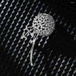 Brooches Crystal Geometric Ball Rhinestone For Women Creative Heart Lapel Pins Clothing Jewelry Accessories Gift