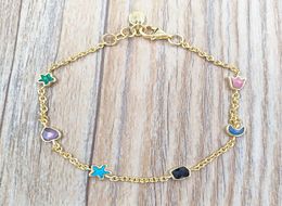 Glory Bracelet In Gold Vermeil With Gemstones Authentic 925 Sterling Silver bracelets Fits European bear Jewellery Style Gift Andy J2427814