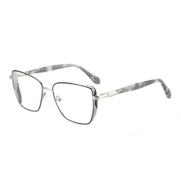Sunglasses Frames ZENOTTIC 2024 Fashion Butterfly Optical Glasses Frame Women Ultra Light Metal Eyeglasses Non-Prescription Trend Eyewear