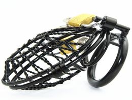 black male bondage devices lockable metal cock bird cage penis ring cage2263333