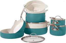 Cookware Sets Oprah's Favorite Things - 12 Piece Aluminum Pots And Pans Set W/Non-toxic Ceramic Non-stick