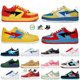 2023 Fashion Luxury Platform STAS SK8 Famous Designer Sneakers Casual Shoes Womens Mens Sports Patent Leather Black Grey Orange Green Platform Designers Trainers