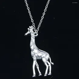 Chains 20pcs Fashion Necklace 53x23mm Giraffe Deer Pendants Short Long Women Men Colar Gift Jewelry Choker