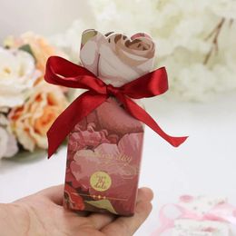 Gift Wrap DIY Paper Wedding Christening Baby Shower Party Favor Boxes Delicate Candy Box With Tags & Ribbons 50pcs