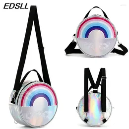 Stage Wear Girls Laser Shiny Shoulder Bag Hand Kids Latin Dance Yoga Tap Jazz Storage Ballet For Girl