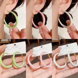 Hoop Earrings Fashion Korean Colourful Round Earring For Women Exaggerated Large Circle Brincos Female Party Jewellery Gifts