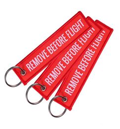1 Piece Remove Before Flight Embroidery Key Ring Key Finder For Cars Aviation Key Chain Small Business Gift2839098