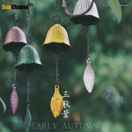 Decorative Figurines Fashion Japanese Cast Iron Wind Bell Leaf Retro Temple Birthday Chimes Hanging Decorations Ornaments Aesthetic Room