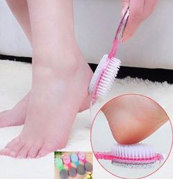 4in1 Clean Feet Brush Foot Pedicure Feet Rasp Brush Nail Clippers Feet Care Dry Smooth Skin Pumice Stone Board Remove dead skin HH6335002