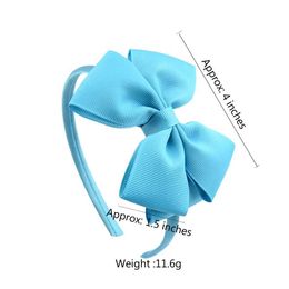 Hair Accessories 20Colors Colourful Ribbon 1pcs Headband Girls Child Headwears Wide Big Bow Hair Band Baby Kids Accessories Decoration Hairbands