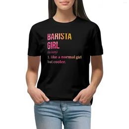 Women's Polos Barista Girl Definition In Watercolour T-shirt Anime Clothes Lady Edition T Shirts For Women