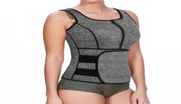 Bafully Sweat Slimming Women Waist Trainer Vest Neoprene Body Shaper Tummy Control Fitness Tops Corset with Zipper Adjust Belt1954442