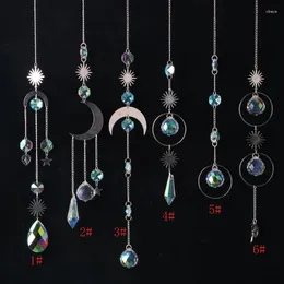 Decorative Figurines 1PCS Crystal Suncatchers Window Hanging Sun CatcherS With Chain Rainbow Maker Prisms Decor For Home Garden Party