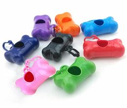 Pet Waste Bag Dispenser For Dog Poop Bags Accessories Bone Shape Plastic Pet Small Dog Waste Poop Bags Dispenser Holder3938099