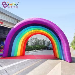 Factory direct 10m wide (33ft) with blower advertising inflatable Rainbow arhces inflation entrance archway blow up event door for outdoor decoration toys sport