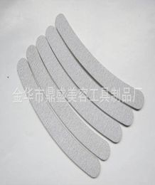 Whole 10 x Professional Grey Double Sides Nail Files Buffer Slim Banana Grit 180180 Sandpaper Women Nail Care Tools N480F1212208639