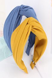 Womens Headband Solid Twist Hairband Bow Knot Tie Cloth Headwrap Hair Band Hoop Headwear Hair Bands Accessories1368709