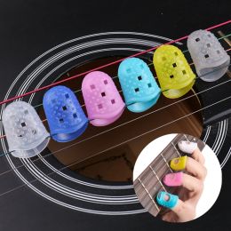 Accessories Transparent Pink Colour 4Pcs/Set Silicone Finger Guards Guitar Fingertip Protectors For Ukulele Guitar S Acoustic Guitar