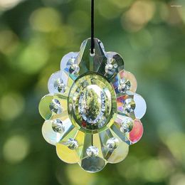 Chandelier Crystal 63MM 3D Glass Art Prism Faceted Peacock Feather Pendant Suncatcher Making Supplies Crystals Accessories