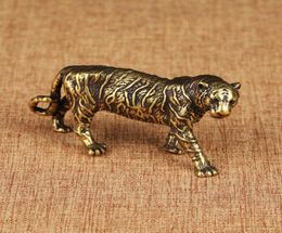 Chinese Zodiac brass Tiger Town desk ornaments01234566930785