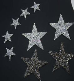 BlingBling star design crystal fix rhinestone motifs iron on transfer rhinestone patches applique for clothing shoe 10pcslot1700909