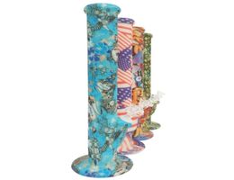 Special Silicone Dry Herb Bongs 14 Inch Glow In The Dark Colour Printed Unique Good Cool Custom Wax Oil Dab Dry Herb Straight Tube 6658343