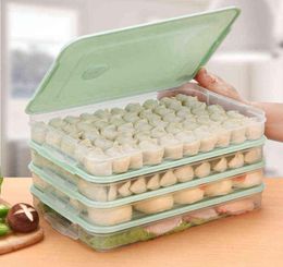 Refrigerator Food Storage Box Kitchen Accessories Organiser Fresh Dumplings Vegetable Egg Holder Stackable Microwave9718565